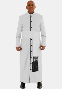 White and Black eClergys Robe for Men