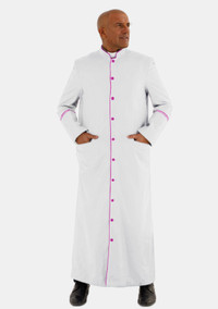 eClergys White and Red Purple Robe for Men