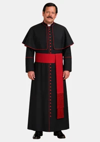 Oliver Cassock for Men Black with Shoulder Cap