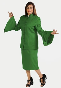 eClergy's Suit Flared Sleeve Green