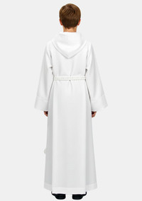 White Hooded Server Alb for Boys