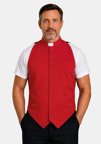 Silas Tab Collar Clergy Vest Front for Men