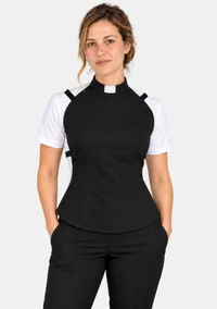 Tab Collar Clergy Shirt Front for Women