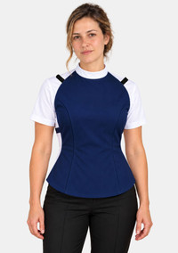 Full Collar Clergy Shirt Front for Women Navy Blue