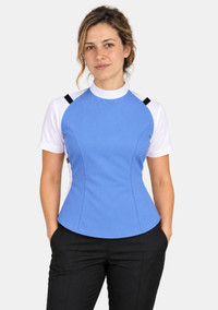 Full Collar Clergy Shirt Front for Women Sky Blue