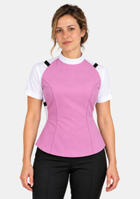 Full Collar Clergy Shirt Front for Women Pink