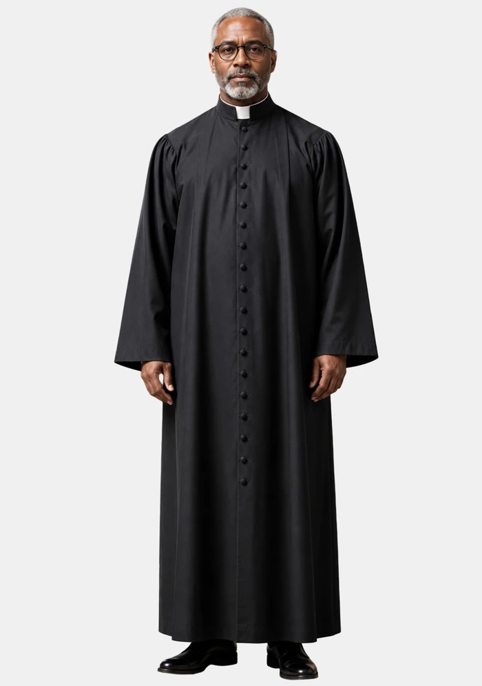 Ministers Clergy Robe for Men Black
