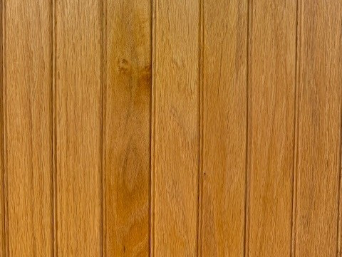 Beadboard shown with clear finish