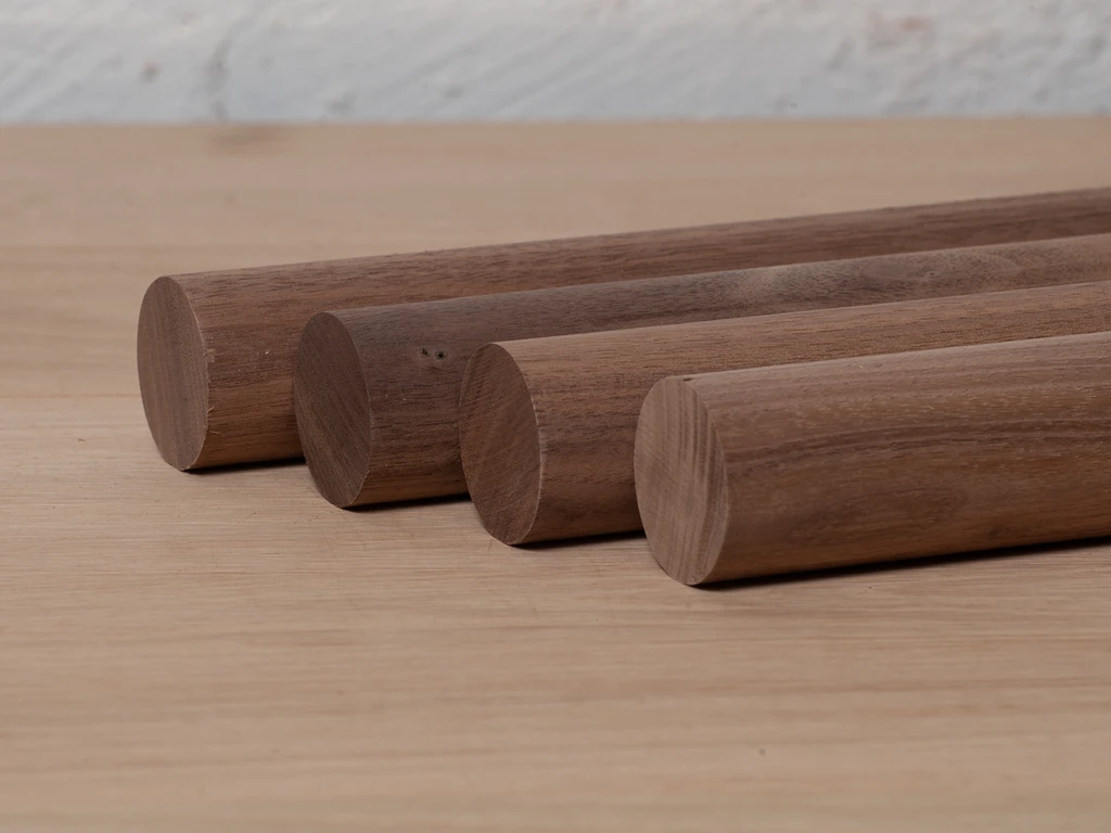 Walnut 1.5" Round Dowels | 4 Pack