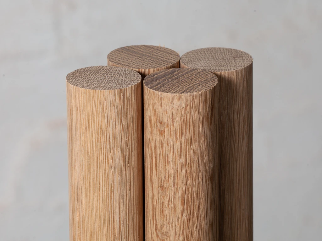 White Oak 1.5" Round Dowels | 4 Pack