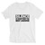 SILENCE- White V-Neck T-Shirt
