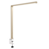 ofinto Tischlampe Lumino Desk Sand mit Tischklammer Weiss - LED-Arbeitsplatzlampe mit robuster Schraubklammer-Befestigung