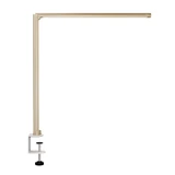 ofinto Tischlampe Lumino Desk Sand mit Tischklammer Weiss - LED-Schreibtischleuchte mit platzsparender Klemmhalterung, seitliche Ansicht