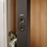 Büro-Stehlampe Lumino Pro Duo in Schwarz, Detailansicht Touch-Bedienelement an der Stange