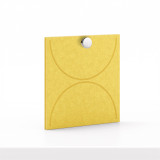 Cubox Soft Panel Sonnengelb mit Metallknopf, unifarben, warme Farbwirkung