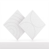 Cubox Soft Panel Gletschergrau, zwei Panels sich kreuzend, helles Studiolicht