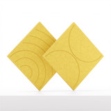 Cubox Soft Panel Sonnengelb, zwei Panels sich kreuzend, sonniges Studiolicht
