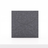 Cubox Soft Panel Granitgrau, freistehend, Musterseite mit feinem Relief