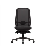 ofinto Bürostuhl Cloud in Schwarz ohne Armlehnen und ohne Kopfstütze, ergonomischer Bürostuhl in Frontalansicht
