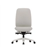 ofinto Bürostuhl Cloud in Weiß ohne Armlehnen und ohne Kopfstütze, ergonomischer Bürostuhl in Frontalansicht