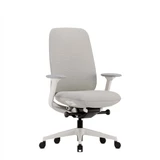 ofinto Bürostuhl Cloud in Weiß mit Armlehnen und ohne Kopfstütze, ergonomischer Bürostuhl