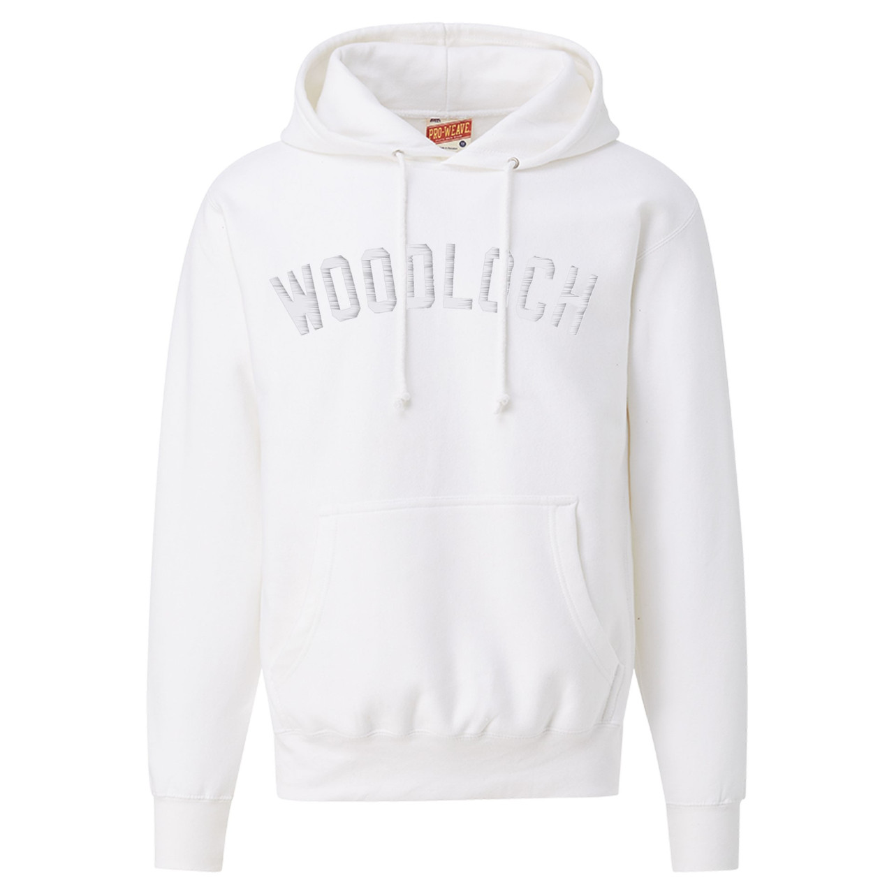 Unisex Puff Embroidery Sweatshirt - White - Woodloch Shoppes