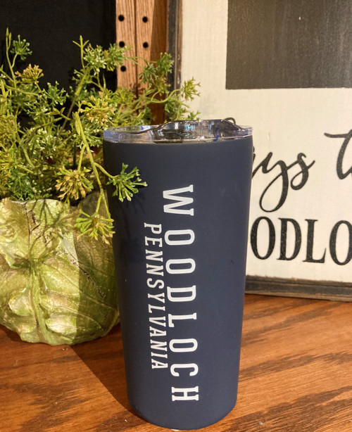 Rubber Coated Travel Tumbler - Navy