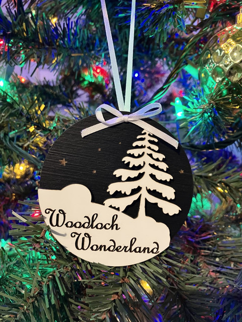  Ornament -  Hand Made Black  "Woodloch Wonderland"
