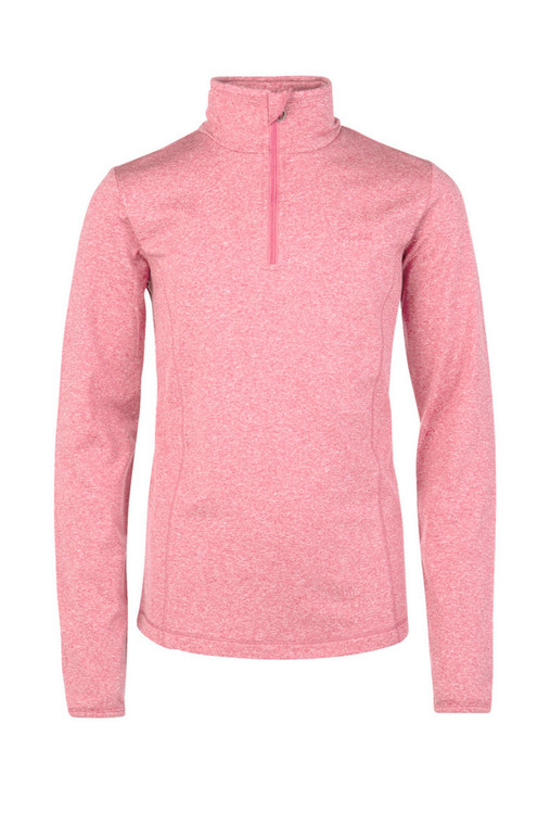 Protest Fabrizom Girls 1/4 Zip Top Col Think Pink