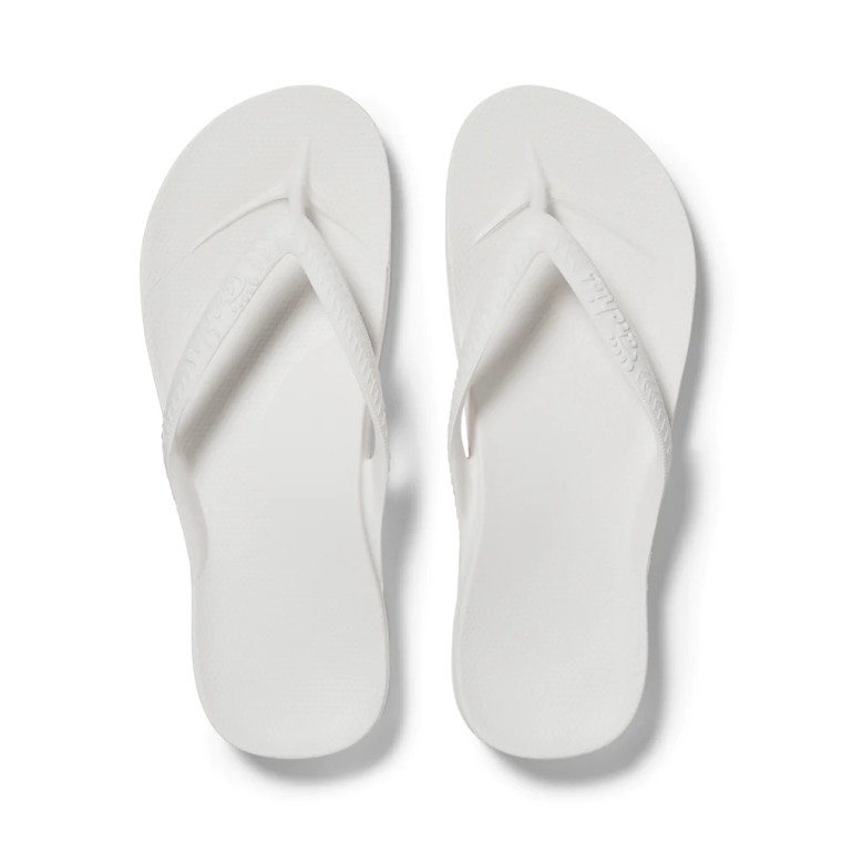 Archies Arch Support Jandals White