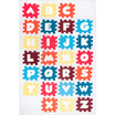 Aurora Peri Washable Kids Alphabet Nursery or Playroom 8' x 10' Area Rug