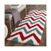 Shag Kids Ivory and Red 2'3" x 7' Runner Area Rug