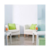 Simple Designs Sand Nickel Mini Basic Table Lamp with Fabric Shade 2 Pack Set