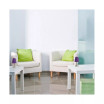Simple Designs Sand Nickel Mini Basic Table Lamp with Fabric Shade 2 Pack Set