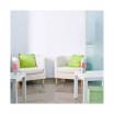 Simple Designs Sand Nickel Mini Basic Table Lamp with Fabric Shade 2 Pack Set