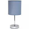 Simple Designs Chrome Mini Basic Table Lamp with Fabric Shade