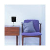 Simple Designs Chrome Mini Basic Table Lamp with Fabric Shade