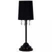 Simple Designs 		Table Lamp with Fabric Shade and Hanging Acrylic Beads