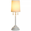 Simple Designs 		Table Lamp with Fabric Shade and Hanging Acrylic Beads