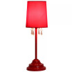 Simple Designs 		Table Lamp with Fabric Shade and Hanging Acrylic Beads