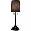 Simple Designs 		Table Lamp with Fabric Shade and Hanging Acrylic Beads