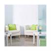 Simple Designs Chrome Mini Basic Table Lamp with Fabric Shade 2 Pack Set