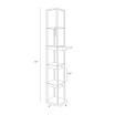 Maxwell Shelf & LED Floor Lamp with Lantern Shade with Drawers