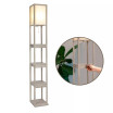 Maxwell Shelf & LED Floor Lamp with Lantern Shade with Drawers