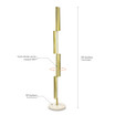 Callie LED Decor Floor Lamp with Brass Metal Shades