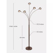 Orion LED Modern Tree Arc Floor Lamp with 5 Adjustable Arc Arms