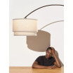 Mason LED Contemporary Arc Floor Lamp with Marble Base