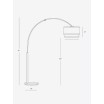 Mason LED Contemporary Arc Floor Lamp with Marble Base