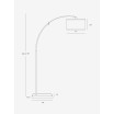 Logan LED Contemporary Arc Floor Lamp with Marble Base