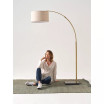 Logan LED Contemporary Arc Floor Lamp with Marble Base
